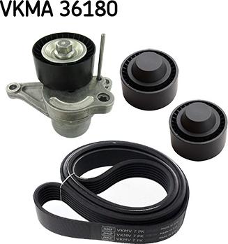 SKF VKMA 36180 - Комплект пистов ремък vvparts.bg