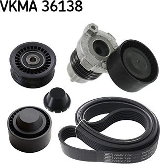 SKF VKMA 36138 - Комплект пистов ремък vvparts.bg