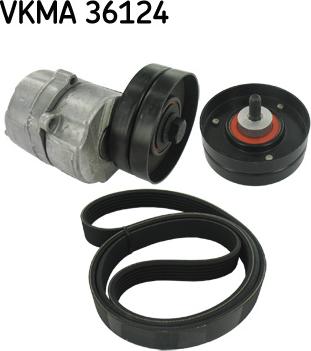 SKF VKMA 36124 - Комплект пистов ремък vvparts.bg