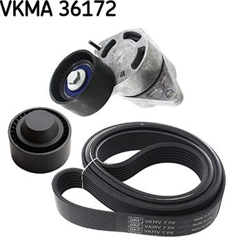 SKF VKMA 36172 - Комплект пистов ремък vvparts.bg