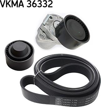 SKF VKMA 36332 - Комплект пистов ремък vvparts.bg