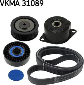 SKF VKMA 31089 - Комплект пистов ремък vvparts.bg