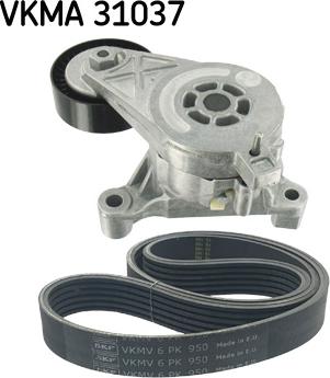 SKF VKMA 31037 - Комплект пистов ремък vvparts.bg