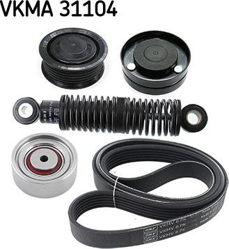 SKF VKMA 31104 - Комплект пистов ремък vvparts.bg