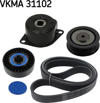 SKF VKMA 31102 - Комплект пистов ремък vvparts.bg