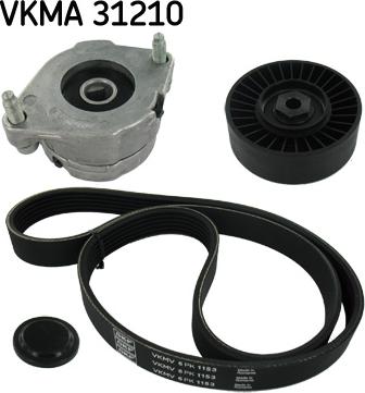 SKF VKMA 31210 - Комплект пистов ремък vvparts.bg