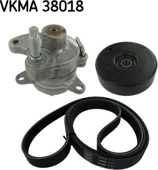 SKF VKMA 38018 - Комплект пистов ремък vvparts.bg