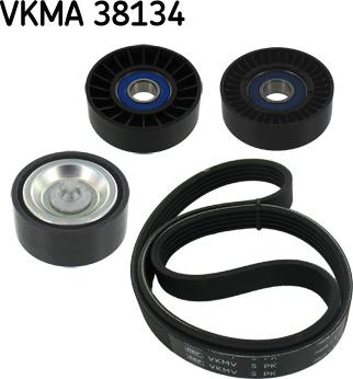 SKF VKMA 38134 - Комплект пистов ремък vvparts.bg