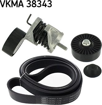 SKF VKMA 38343 - Комплект пистов ремък vvparts.bg