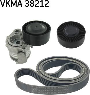 SKF VKMA 38212 - Комплект пистов ремък vvparts.bg