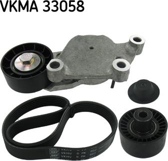 SKF VKMA 33058 - Комплект пистов ремък vvparts.bg