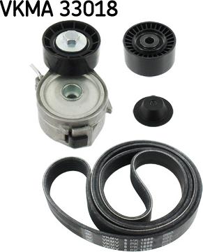 SKF VKMA 33018 - Комплект пистов ремък vvparts.bg