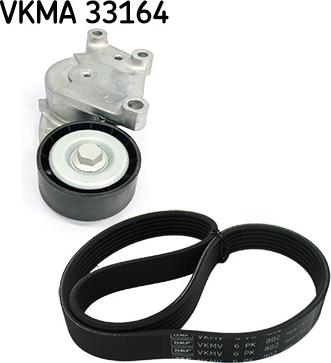 SKF VKMA 33164 - Комплект пистов ремък vvparts.bg