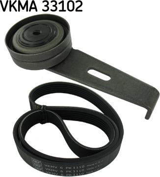 SKF VKMA 33102 - Комплект пистов ремък vvparts.bg