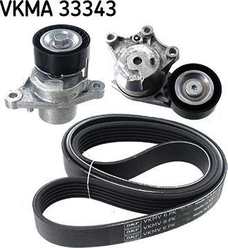 SKF VKMA 33343 - Комплект пистов ремък vvparts.bg