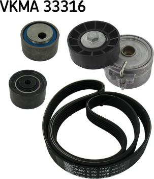 SKF VKMA 33316 - Комплект пистов ремък vvparts.bg