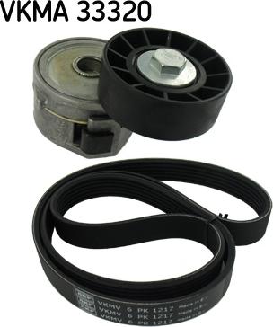 SKF VKMA 33320 - Комплект пистов ремък vvparts.bg