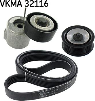 SKF VKMA 32116 - Комплект пистов ремък vvparts.bg