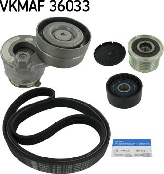 SKF VKMAF 36033 - Комплект пистов ремък vvparts.bg