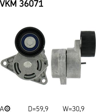 SKF VKMAF 36107 - Комплект пистов ремък vvparts.bg