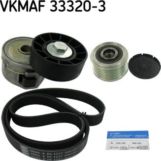SKF VKMAF 33320-3 - Комплект пистов ремък vvparts.bg