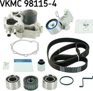 SKF VKMC 98115-4 - Водна помпа+ к-кт ангренажен ремък vvparts.bg