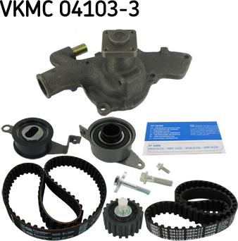 SKF VKMC 04103-3 - Водна помпа+ к-кт ангренажен ремък vvparts.bg