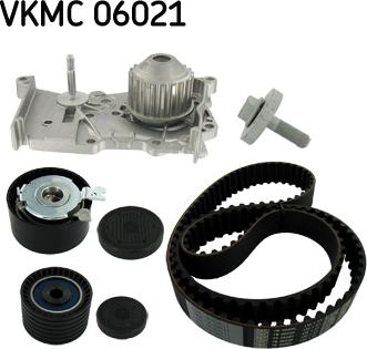 SKF VKMC 06021 - Водна помпа+ к-кт ангренажен ремък vvparts.bg