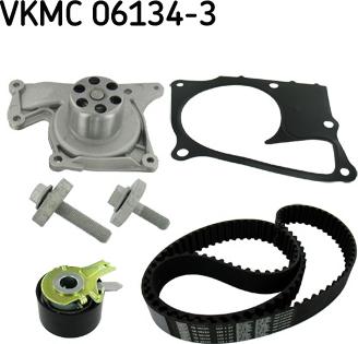 SKF VKMC 06134-3 - Водна помпа+ к-кт ангренажен ремък vvparts.bg