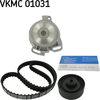 SKF VKMC 01031 - Водна помпа+ к-кт ангренажен ремък vvparts.bg