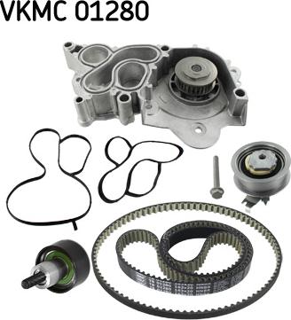 SKF VKMC 01280 - Водна помпа+ к-кт ангренажен ремък vvparts.bg