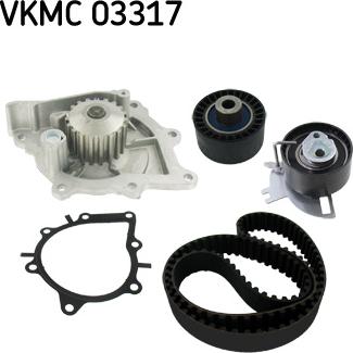SKF VKMC 03317 - Водна помпа+ к-кт ангренажен ремък vvparts.bg