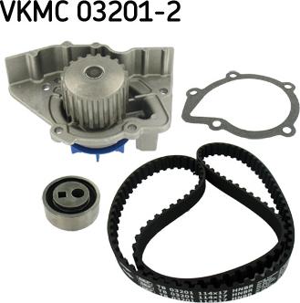 SKF VKMC 03201-2 - Водна помпа+ к-кт ангренажен ремък vvparts.bg