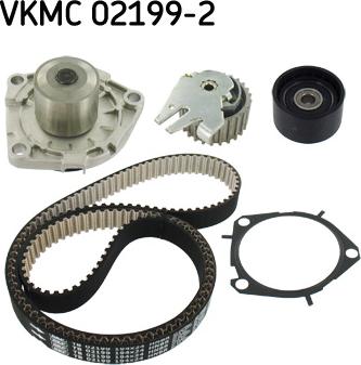 SKF VKMC 02199-2 - Водна помпа+ к-кт ангренажен ремък vvparts.bg