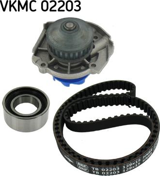 SKF VKMC 02203 - Водна помпа+ к-кт ангренажен ремък vvparts.bg