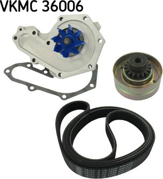 SKF VKMC 36006 - Водна помпа + комплект пистови ремъци клиновидно оребряване vvparts.bg