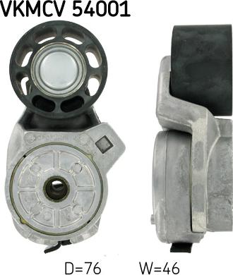 SKF VKMCV 54001 - Паразитна / водеща ролка, пистов ремък vvparts.bg