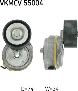 SKF VKMCV 55004 - Паразитна / водеща ролка, пистов ремък vvparts.bg