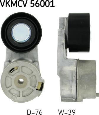 SKF VKMCV 56001 - Паразитна / водеща ролка, пистов ремък vvparts.bg