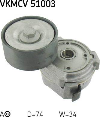 SKF VKMCV 51003 - Паразитна / водеща ролка, пистов ремък vvparts.bg