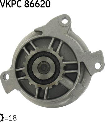 SKF VKPC 86620 - Водна помпа vvparts.bg