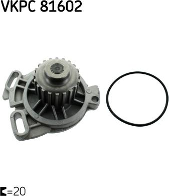 SKF VKPC 81602 - Водна помпа vvparts.bg