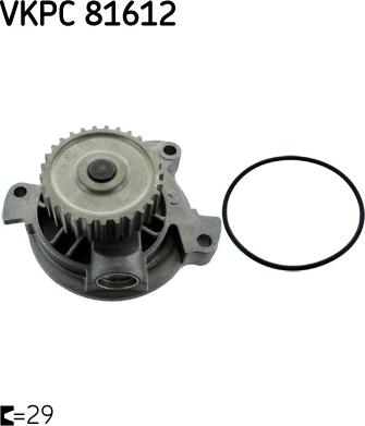 SKF VKPC 81612 - Водна помпа vvparts.bg