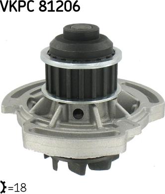 SKF VKPC 81206 - Водна помпа vvparts.bg