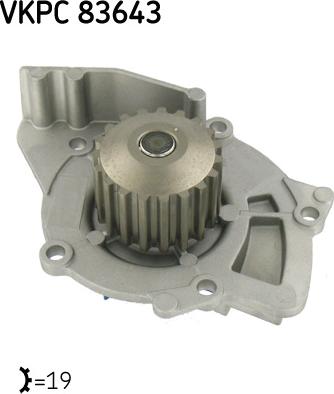 SKF VKPC 83643 - Водна помпа vvparts.bg