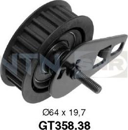 SNR GT358.38 - Обтяжна ролка, ангренаж vvparts.bg