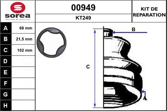 SNRA 00949 - Маншон, полуоска vvparts.bg