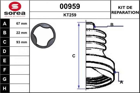 SNRA 00959 - Маншон, полуоска vvparts.bg