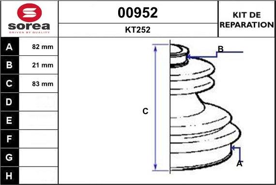 SNRA 00952 - Маншон, полуоска vvparts.bg