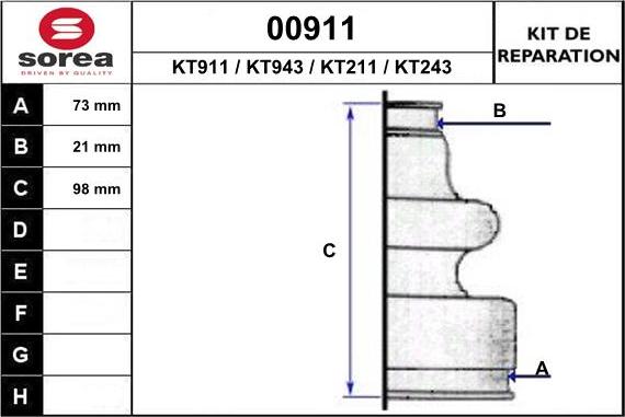 SNRA 00911 - Маншон, полуоска vvparts.bg